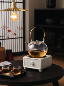 เตาไฟฟ้าหินอิฐแบบมือทำขนาดเล็กสำหรับต้มชา ชุดเครื่องดื่มชาแบบเรียบง่าย ใช้ได้กับไฟเปิดได้ ชุดเครื่องดื่มชาจากจีนแผ่นดินใหญ่