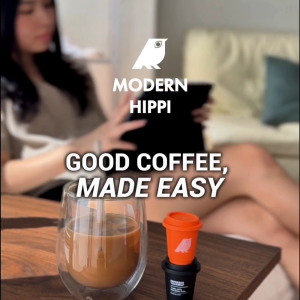 Modern Hippi Freeze Dried Coffee Golden Morning | Medium Roast | 24 Cups | Instant Coffee | 100% Specialty Arabica Beans | No Preservatives | No Sugar | No Machine Needed | Coffee Made Easy
