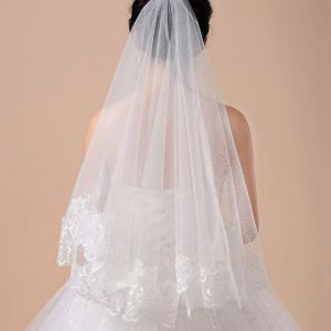 Lace Veil Bride Veil Wedding Bridal Veil Rambut Kerudung Pengantin 1.5/3/5 Meter Aksesoris Wedding Veil