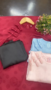 Set áo dài hiện đại truyền thống set áo dài cách tân mặc Tết đi chùa chất Gấm hoa cổ trong nút tàu kèm quần Tuyết Nhung