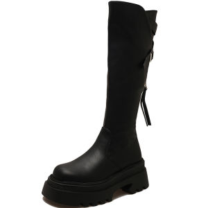 YX | Fashionable High-Top Boots with Thick Sole and Chunky Heel