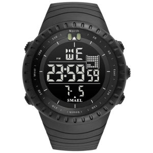 SMAEL Top Brand Men Electronics Watch Outdoor Sports Waterproof  Big Dial Digital LED Alarm Digital-watch Male 1237