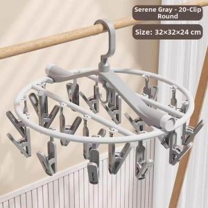 Windproof Multi-Clips Socks Drying Rack