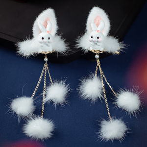 กิ๊บติดผมหูกระต่ายน่ารักสไตล์โบราณ ตกแต่งผมแบบยุคโบราณ วัสดุอื่นๆ ไม่ติดเพชร ใหม่ ราคา 10-19.99 หยวน