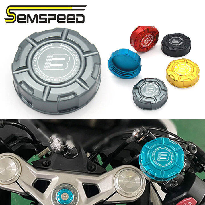 SEMSPEED Motorcycle CNC Front Brake Master Fluid Cover Tank Reservoir Cup For CFMOTO 450SR 2022-2023 2024