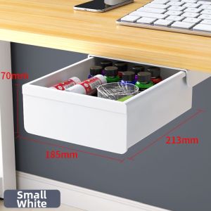 No-drilling Hanging Hidden Drawer Table Organiser