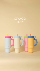 CIVAGO(36oz)Bình Nước Thép Không Gỉ 316L Dung Tích Lớn 1064ml Giữ Nhiệt Lạnh Vượt Trội Dành Cho Ô Tô