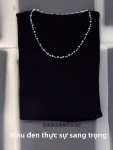 SHUQINGLAI | Áo Blouse Knit Cổ Ngọc Phụ Nữ Mùa Hè Thiết Kế Giảm Cân