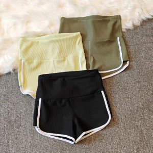 Internet Celebrity Sports and Fitness Shorts Womens High Waist Abdominal Elastic Hip Lifting Sheath Tight Shark Skin Hot Pants 2024 New Arrival