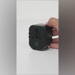 (เดินทางได้ทั่วโลก) UKIKI Universal Travel Adapter หัวแปลงปลั๊กไฟ ชาร์จสูงสุด 12W USB-A 2 ช่อง รองรับ AU/UK/US/EU รุ่น KTA12-01