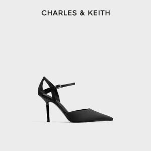 Charles & Keith | Autumn New Elegant Pointed Toe Satin Thin Heels Sandals