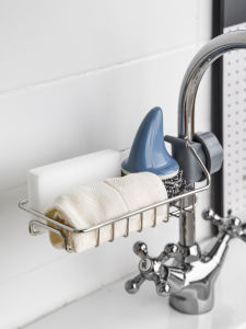 Thickened Stainless Steel Kitchen Sink Storage Rack Drain Rack Faucet Shelf Kitchen Storage Basket Home Water Basin Organizer