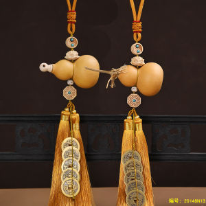 Natural Gourd Pendant Door to Door Wudi Coin Copper Money Decoration for Living Room Bedroom Modern Minimalist Style Wall Hanging Ornament