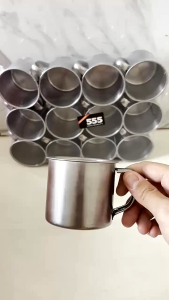 Mug Mini Stainless Steel Kopi Teh serbaguna 7 Cm Gelas cangkir murah Tanpa Tutup - Gelas Gunung Cangkir Mungil- kp