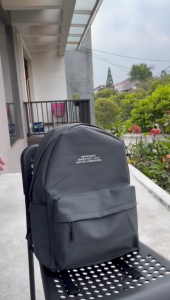 NishikujouShop - Open Ending Tas Ransel Sekolah Kulit Imitasi Water Resistant Backpack Faux Leather