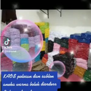 KAOS OBLONG POLOS LENGAN PENDEK COTTON COMBED 30S - CREAM