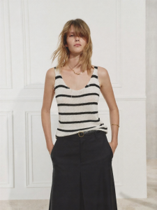 MO&Co. | Silk Hemp Fringe Vest
