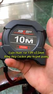 Thước dây cuộn huỳnh quang công nghệ đen Thước Cuộn Thép 5 Mét 10 Mét Bản rộng 25mm chống mài mòn độ chính xác cao