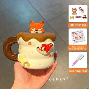 Aesthetic Lid Ceramic Cup Home Office Gift