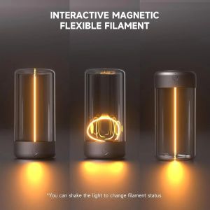 Portable USB quantum wire ambient magnetic light bedroom mood night light bedroom bedside lamp study，New Year gifts