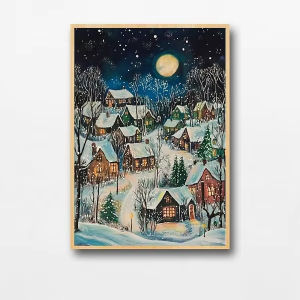 Paper Jigsaw Puzzle 1000Pieces Village Garden Four Seasons Cottages Landscape Art Wall Decor Gift