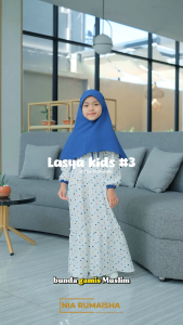 Gamis Anak Syari Plus Jilbab Lucu || Lasya Kids #3 By Nia Rumaisha