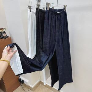 Quần Ống Rộng Cạp Cao Có Dây Rút Phong Cách Hàn Quốc Cho Nữ Mùa Xuân Thu Quần Dài Ống Đứng Ôm Sát Cơ Thể Rộng Rãi