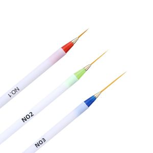Bộ 3 Cọ Vẽ Móng Tay Dành Cho Thiết Kế Vẽ Vẽ Tranh Làm Móng Gel UV Nối Dài Móng Dụng Cụ Tự Làm - Xanh Dương Xanh Lá Đỏ