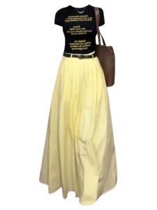 plus Size Fashionable Korean Style Set Summer Black Letter Print Short Sleeve Top Half Skirt Two Piece Set for Young Women