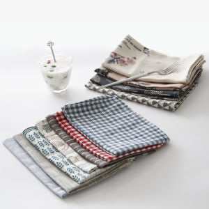 Simple Japanese Style Cotton Linen Dining Mat Plate Placement Background Cloth Art Rectangular Shape Non-Handmade Dining Table Mat