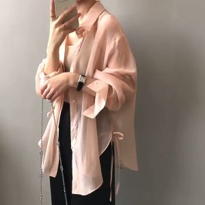 SelfLoveBuying W325 Korean Oversize Plain Color Thin Shirt: The Perfect Summer Fashion Choice