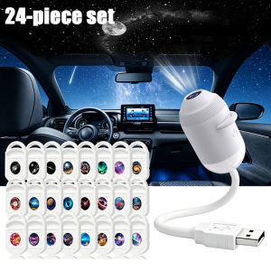 3/24 Piece Set USB Galaxy 4K Projector Night Light 360° Adjustable Galaxy Aurora Atmosphere Lamp for Bedroom Romantic Nightlight