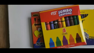 G.T Jumbo Crayon 8-Colors/1Box Arts Assorted Color School Supplies