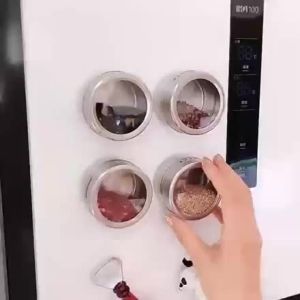4/6 PC Magnetic Spice Tin Kitchen Magnetic Seasoning Jar Dustproof Visible Seasoning Box Cooking Barbeque Container Save Space