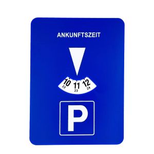 Blue Digital Parking Timer Disc Portable Plastic Car Parking Clock Arrival Time Display Tool for Easy Parking Management