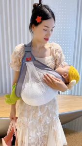 ES.เป้อุ้มเด็กแรกเกิด เป้อุ้มสะพายไฟล่ ให้นมบุตร เด็กนั่งได้ รับน้ำหนักได้ 20Kg. ปลีก/ส่ง EASYHOME E933