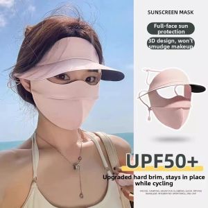 Sun Protection Face Mask Full Face Sunproof Breathable Ice Silk