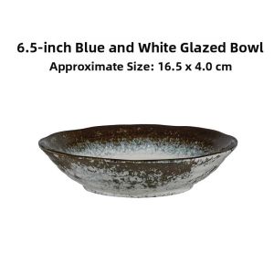 Mino Yaki | Moonlit Blue and White Glazed Under Color Dinner Plate 6.5 Inch
