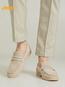 Jeep | Vintage Loafer Style Leather Casual Shoes Lazy Man Shoe