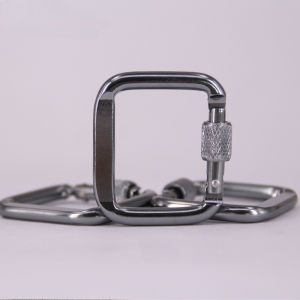 1PC Durable Square Carabiner Outdoor Camping Hiking Keychain Snap Clip Hook Kettle Buckle Carabiner Outdoor Sports Accessories