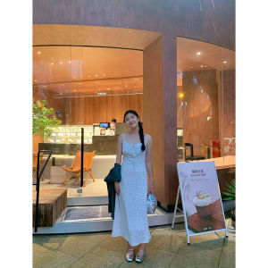 Lin Da Hui  Large Size Floral Print Halter Dress Summer Vacation Beach Tea Break Casual Womens Dress Fashionable plus Size