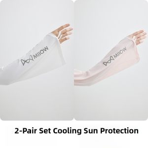 Miiow | Large Size Ice Silk Sleeve Womens Style Summer 2024 New UV Protection Cooling Bike Riding Loose Sunscreen Sleeve Cover