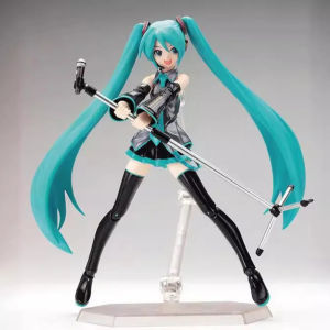 BILIBILI | Hatsune Miku New 15cm Anime Girl Figure Figma 014 Virtual Singer Miku Joint Movable Model Statue Toys Gifts