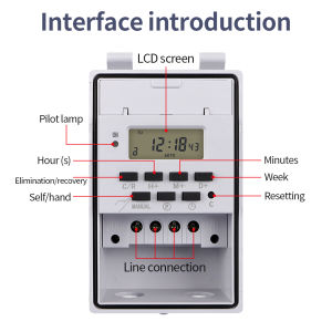 Multifunctional Time Control Switch 220V 30A Digital Timer Weekly 7 Days Programmable Electronic Timer With Button Lock