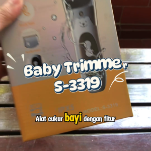 SHINON S-3319 Hair Trimmer & Sedot Rambut Elektrik Bayi Anak Balita Waterproof Senyap Tanpa Kabel IPX5 Alat Mesin Cukur Potong Rambut Bayi Vakum