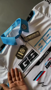 Jersey Olahraga Pria GS99 Dri-Fit Anti Bau Lengan Pendek Warna Biru Tua