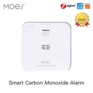 MOES | MOES Tuya ZigBee Smart CO Detector Carbon Monoxide Gas Leak Alarm Sensor Wireless Home Security Siren Works with ZigBee Hub