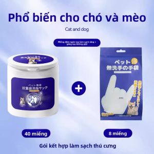 MONLEYTA | Pet Dental Cleaning Finger Covers Cat Teeth Brushing Oral Care Stone Removal Bad Breath Eliminator Wet Wipes Toothbrush Supplies