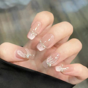 MONLEYTA | Handmade Nail Art Stickers Short And Long Styles Pure Color Autumn Winter Collection Finished Products For Manicure Wear