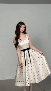 Đầm Nữ Sang Chảnh Đầm Chấm Bi Thanh Lịch Ngọt Ngào
